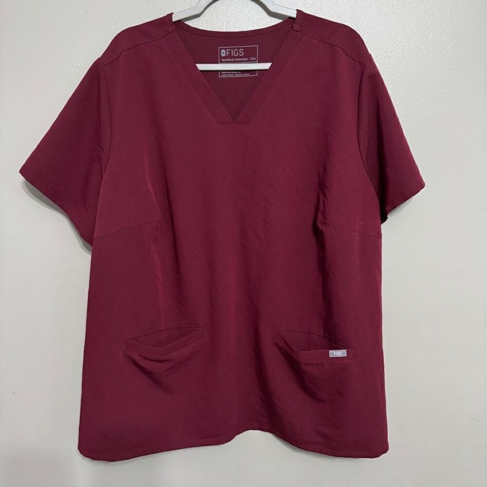 Figs scrub Casma top maroon size 5XL